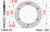 Corona AFAM 12500-43 in acciaio passo 520 YAMAHA DT 400 MX 1977  -1978